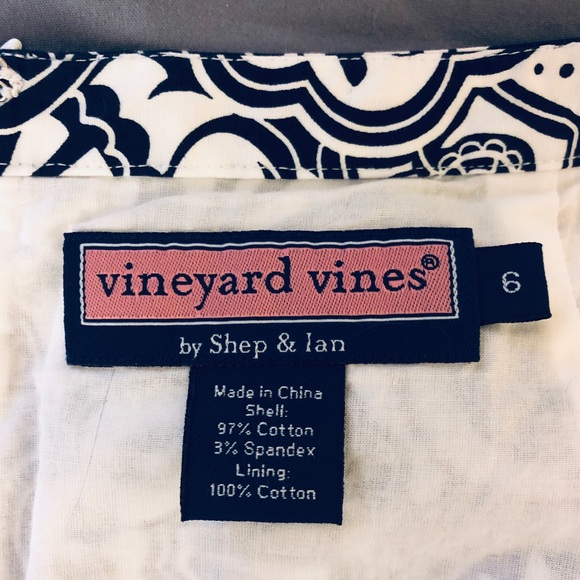 NWOT VINEYARD VINES Skirt blue white PREPPY NEW - Picture 5 of 5